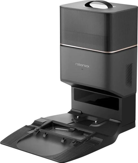 Roborock robot vacuum cleaner on a white background