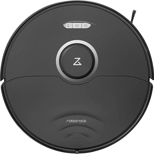 Roborock robot vacuum cleaner on a white background