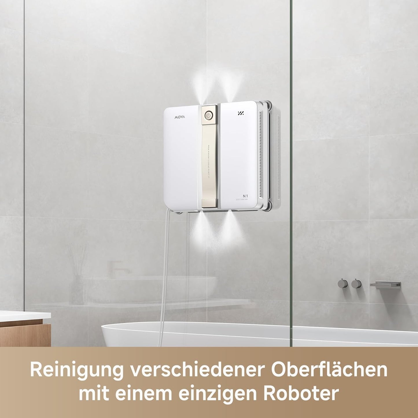 Mova N1 Fensterputzroboter - 8000 Pa Power mit App-Steuerung