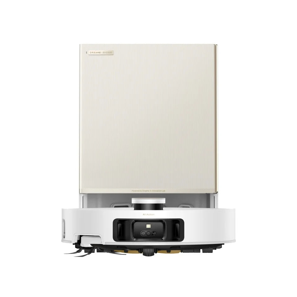 Robotic vacuum cleaner on a white background