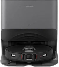 Roborock robot vacuum cleaner on a white background
