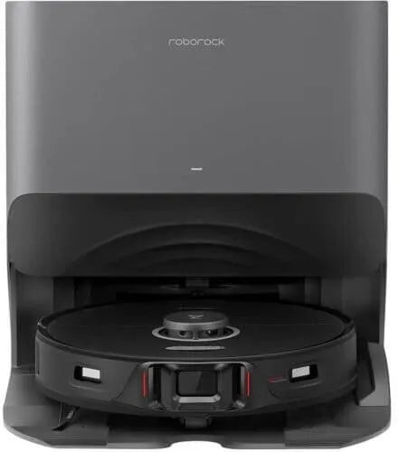 Roborock robot vacuum cleaner on a white background